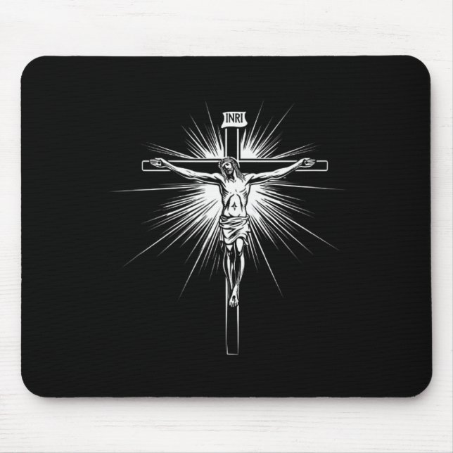 Tapis De Souris Christian Cross Jesus Christ Men Women Christians  (Devant)