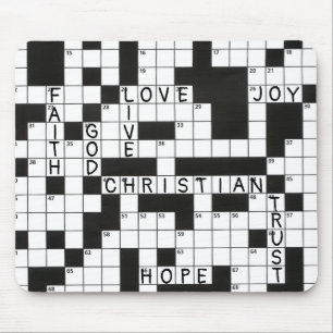 Tapis De Souris Christian Crossword Motif