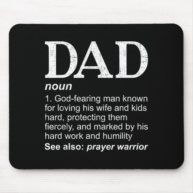 Tapis De Souris Christian Dad Definition Fathers Day Dad  (Devant)