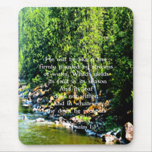 Tapis De Souris Christian Forest Photo Bible Verse