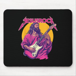 Tapis De Souris Christian Retro Funny Citation Jesus Rock Musique