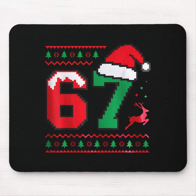 Tapis De Souris Christmas 67 Ugly Sweater Number 67 Design  (Devant)