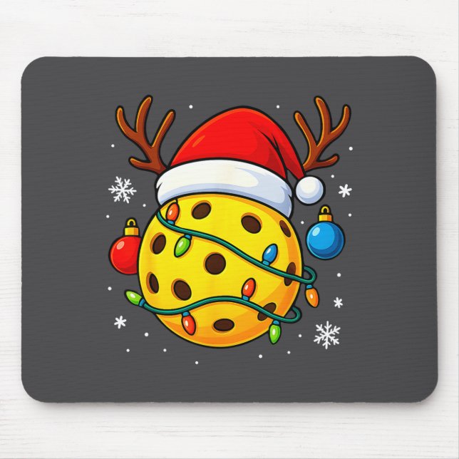 Tapis De Souris Christmas Ckleball Santa Hat Lights Srts Xmas Paja (Devant)