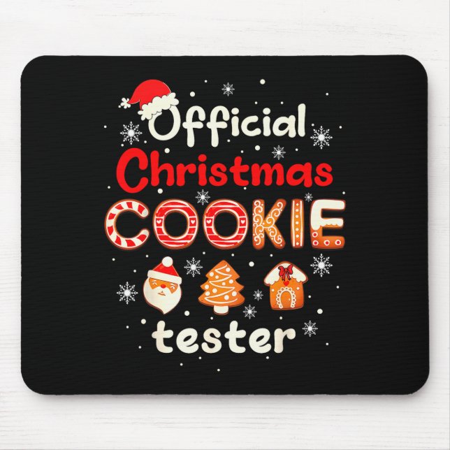 Tapis De Souris Christmas Cookie Tester Taster Baking Crew Toddler (Devant)