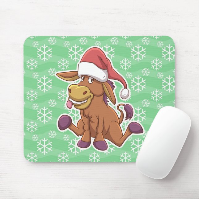 Tapis De Souris Christmas Donkey (Avec souris)