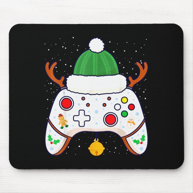 Tapis De Souris Christmas Gamer Video Game Controller Gamepad  (Devant)