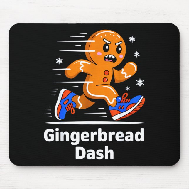 Tapis De Souris Christmas Gingerbread Dash Running Runner Xmas Mar (Devant)