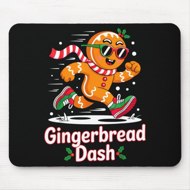 Tapis De Souris Christmas Gingerbread Dash Running Runner Xmas Mar (Devant)