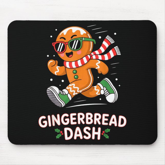 Tapis De Souris Christmas Gingerbread Dash Running Runner Xmas Mar (Devant)