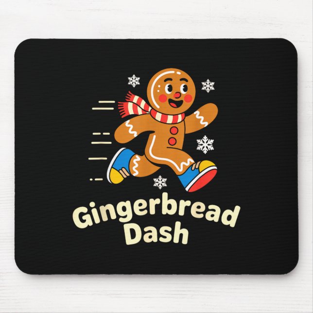 Tapis De Souris Christmas Gingerbread Dash Running Runner Xmas Mar (Devant)
