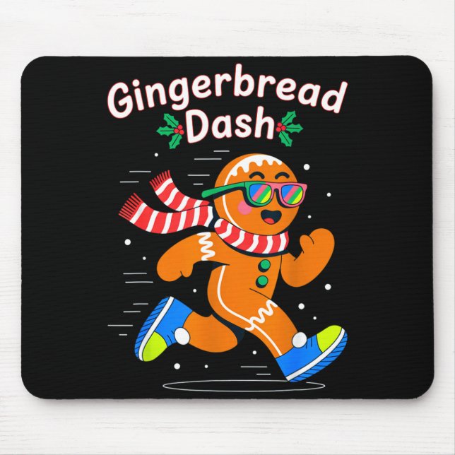 Tapis De Souris Christmas Gingerbread Dash Running Runner Xmas Mar (Devant)