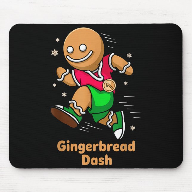 Tapis De Souris Christmas Gingerbread Dash Running Runner Xmas Mar (Devant)