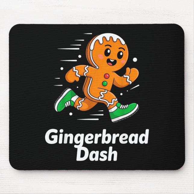 Tapis De Souris Christmas Gingerbread Dash Running Runner Xmas Mar (Devant)