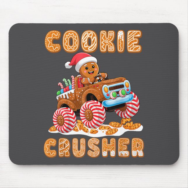 Tapis De Souris Christmas Gingerbread Pajamas Cookie Crusher Monst (Devant)