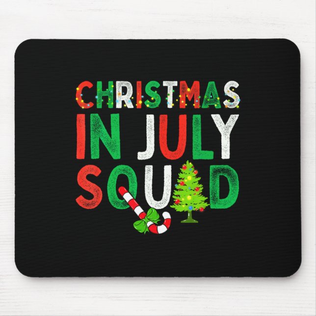 Tapis De Souris Christmas In July Squad Funny Xmas Men Women Kids  (Devant)