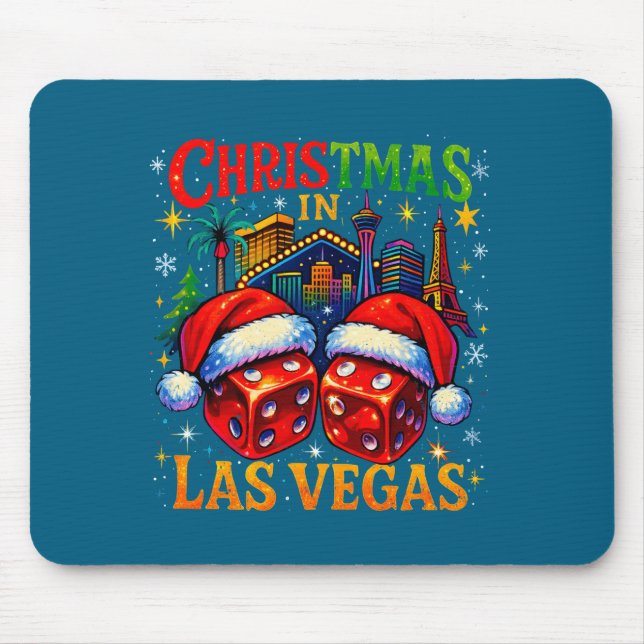 Tapis De Souris Christmas In Las Vegas Funny Holiday Design Long S (Devant)