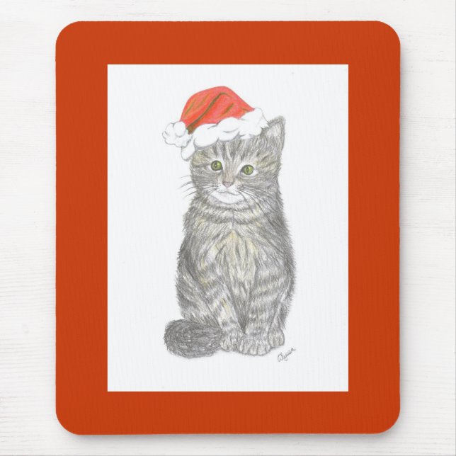 Tapis De Souris Christmas Kitten Mousepad (Devant)