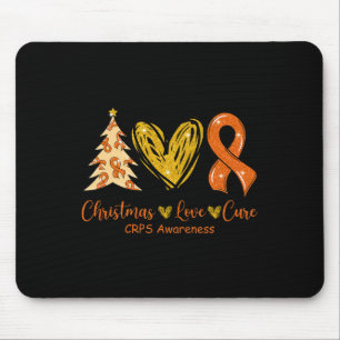 Tapis De Souris Christmas Love Cure Orange Ribbon Sensibilisation