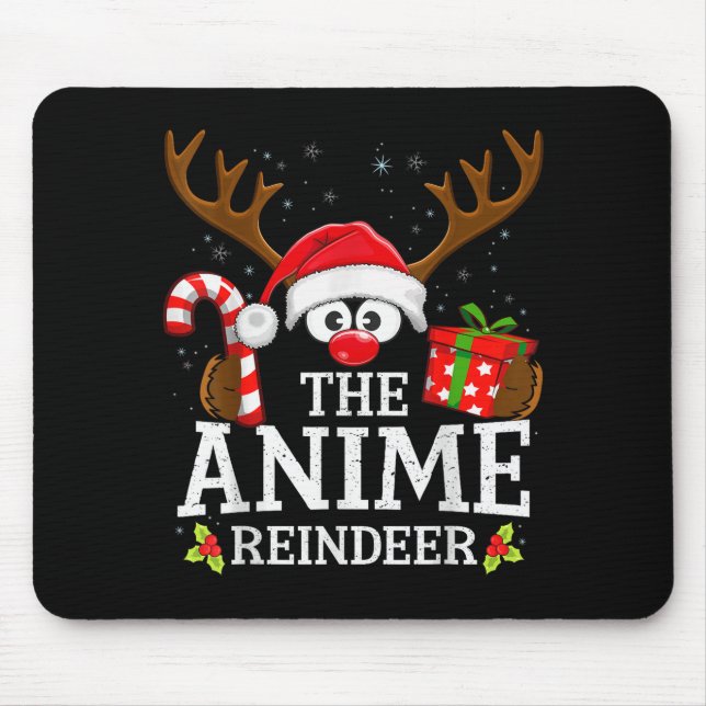 Tapis De Souris Christmas Matching The Anime Reindeer Family  (Devant)