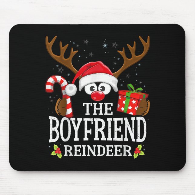 Tapis De Souris Christmas Matching The Boyfriend Reindeer Family  (Devant)