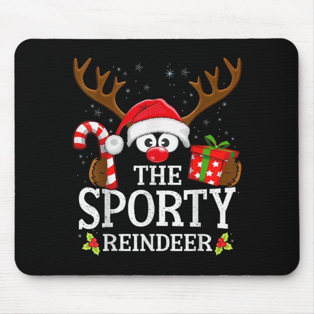 Tapis De Souris Christmas Matching The Srty Reindeer Family  (Devant)
