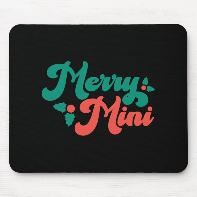 Tapis De Souris Christmas Merry Mini Cute Modern Tygraphy Script B (Devant)