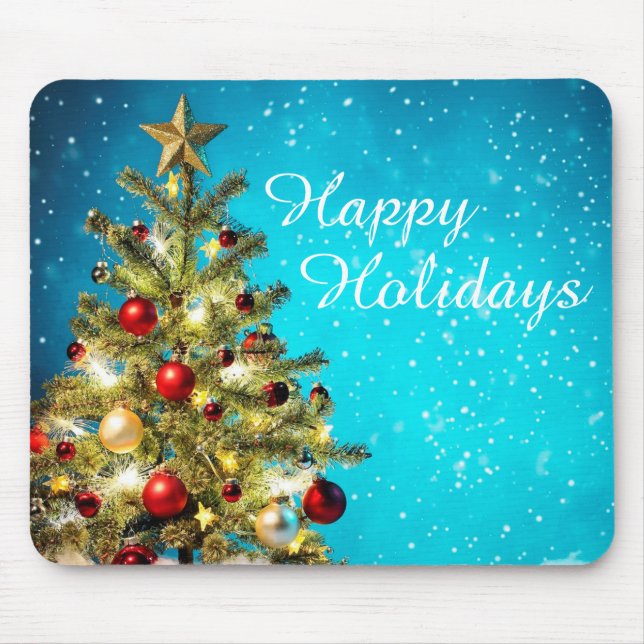 Tapis De Souris Christmas Mouse pad/Happy Holidays Tree (Devant)