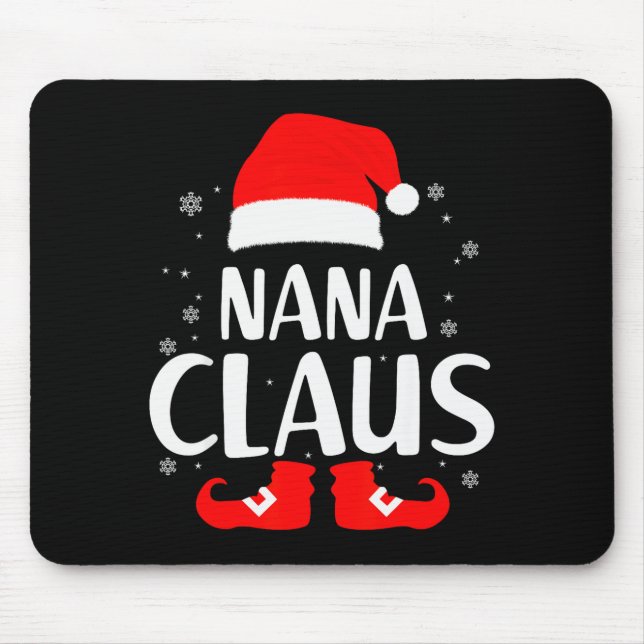 Tapis De Souris Christmas Nana Claus Leopard Family Matching Pajam (Devant)