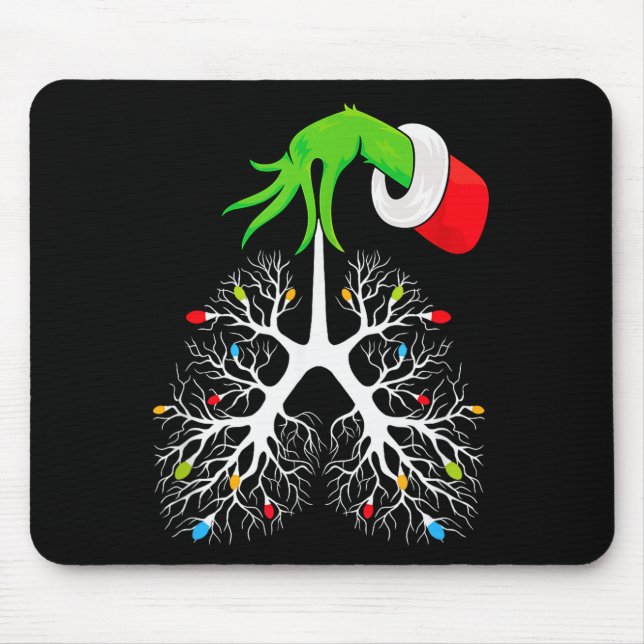 Tapis De Souris Christmas Nurse Resratory Therast Lung Lights Funn (Devant)