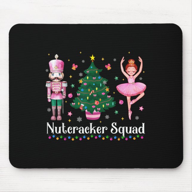 Tapis De Souris Christmas Nutcracker Squad Ballet Dance Women Kids (Devant)