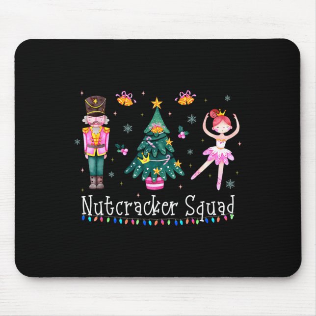Tapis De Souris Christmas Nutcracker Squad Ballet Dance Women Kids (Devant)