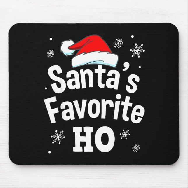 Tapis De Souris Christmas Santa's Favorite Ho Shirt, Adult Naughty (Devant)
