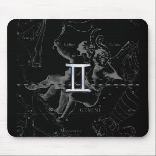 Tapis De Souris Chrome like Gemini Zodiac Symbol on Hevelius