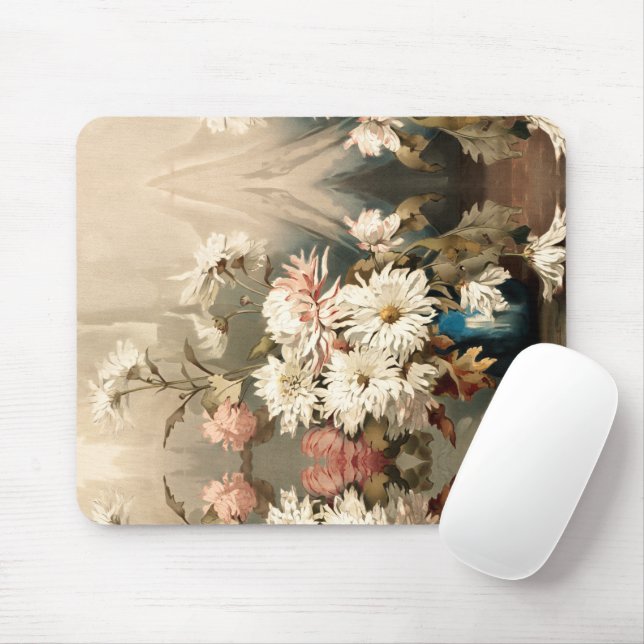 Tapis De Souris Chrysanthèmes, (Avec souris)