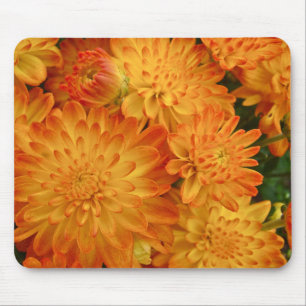 Tapis De Souris Chrysanthèmes d'orange du feu