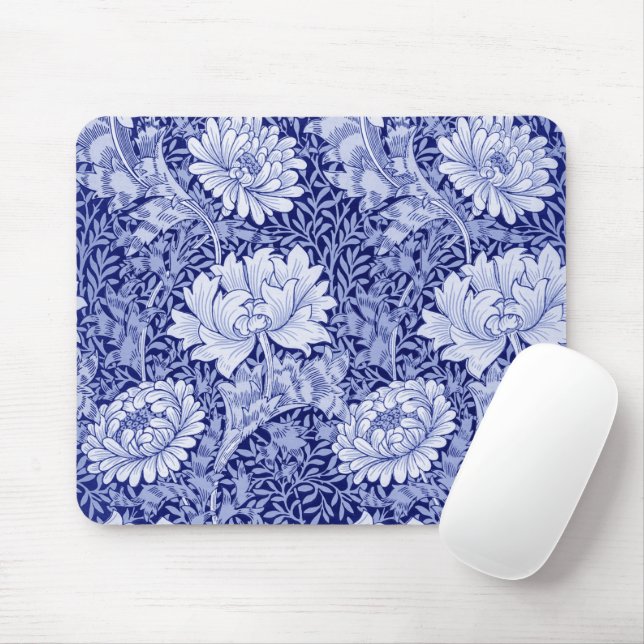 Tapis De Souris Chrysanthemum Blue, William Morris (Avec souris)
