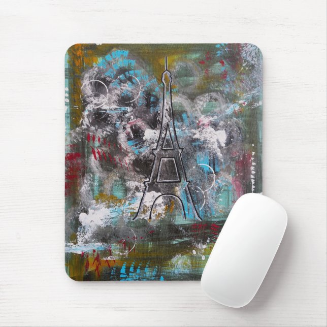 Tapis De Souris Chuchotements de Paris Peinture par Alfred Fox (Avec souris)