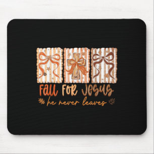 Tapis De Souris Chute Pour Jésus Il N'A Jamais Feuille Christian T
