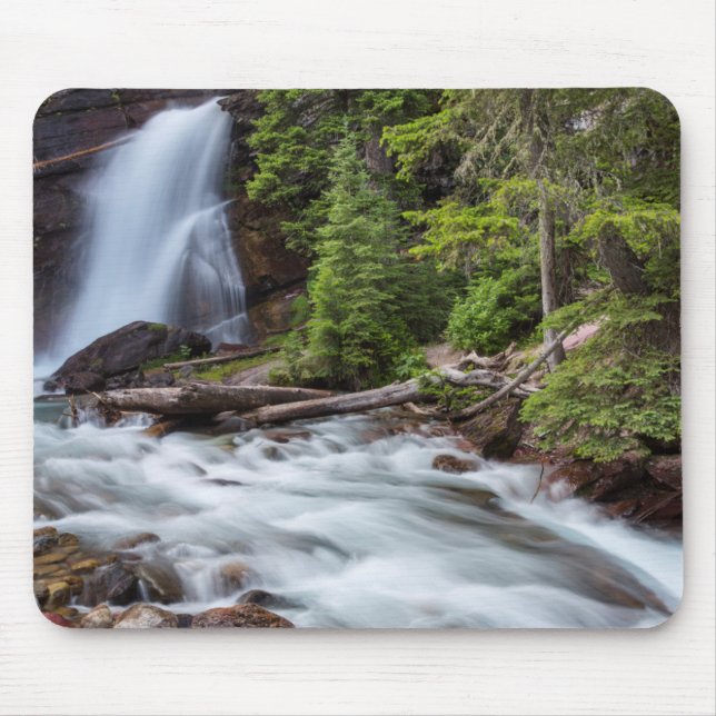 Tapis De Souris Chutes Baring dans le parc national des Glaciers,  (Devant)