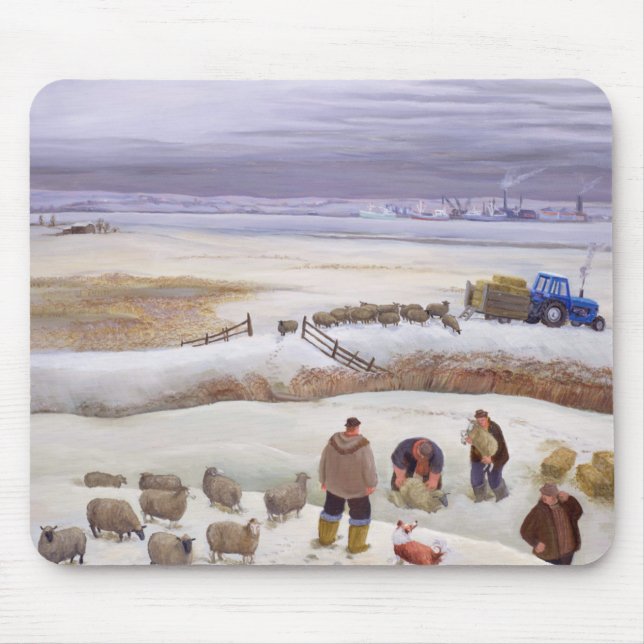 Tapis De Souris Chutes de neige d'hiver (Devant)