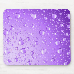 Tapis De Souris Chutes de pluie Abstraite violet métallique