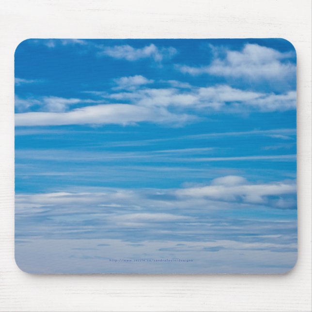 Tapis De Souris Ciel bleu avec flux nuageux (Devant)