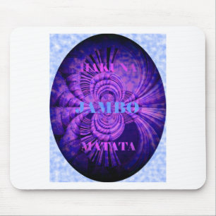Tapis De Souris Ciel Bleu Hakuna Matata Kenya Girafe  Art Tissé  C