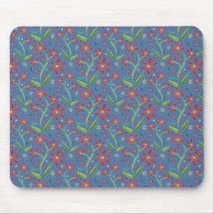 Tapis De Souris Ciel Bleu Marguerites Aquarelles Danseuses