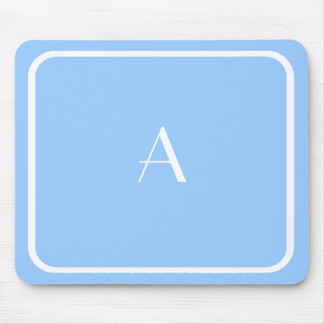 Tapis De Souris Ciel clair pas cher Mousepad bleu avec Monogramme  (Devant)