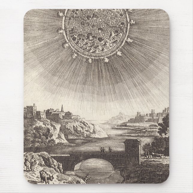 Tapis De Souris Ciel d'astronomie antique avec soleil par Allain M (Devant)