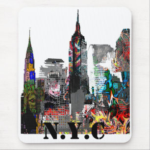 Tapis De Souris Ciel de graffiti de New York