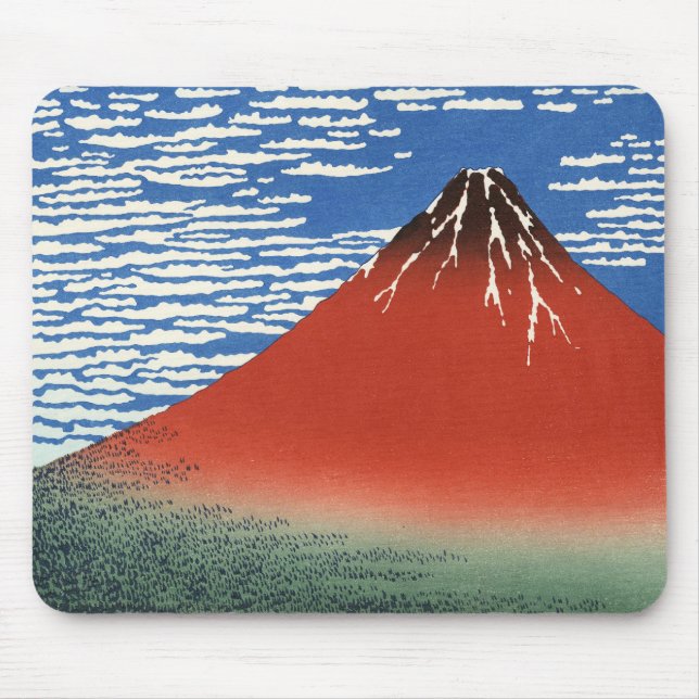 Tapis De Souris Ciel d'espace libre de vent du sud, Fuji rouge, (Devant)