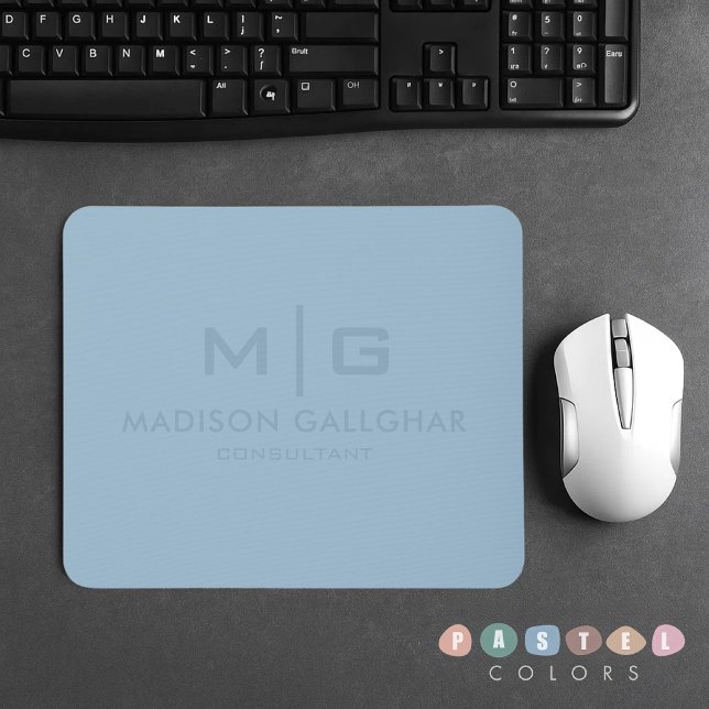 Tapis De Souris Ciel doux et solide Pastel Bébé bleu couleur (Solid Soft Sky Light Pastel Baby Blue Color Mouse Pad
)