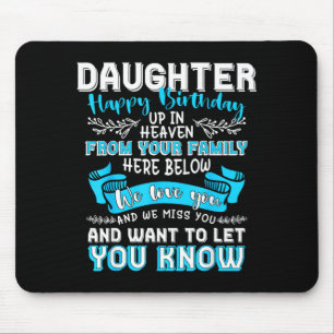 Tapis De Souris Ciel mémorial famille joyeux anniversaire fille ck